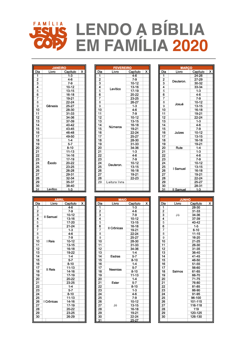 Bíblia_ plano de leitura 2020 Jesuscopy - Baixar pdf de Doceru.com