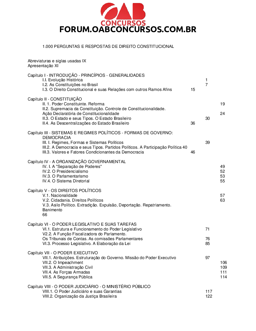 Constitucional - Perguntas e Respostas, PDF