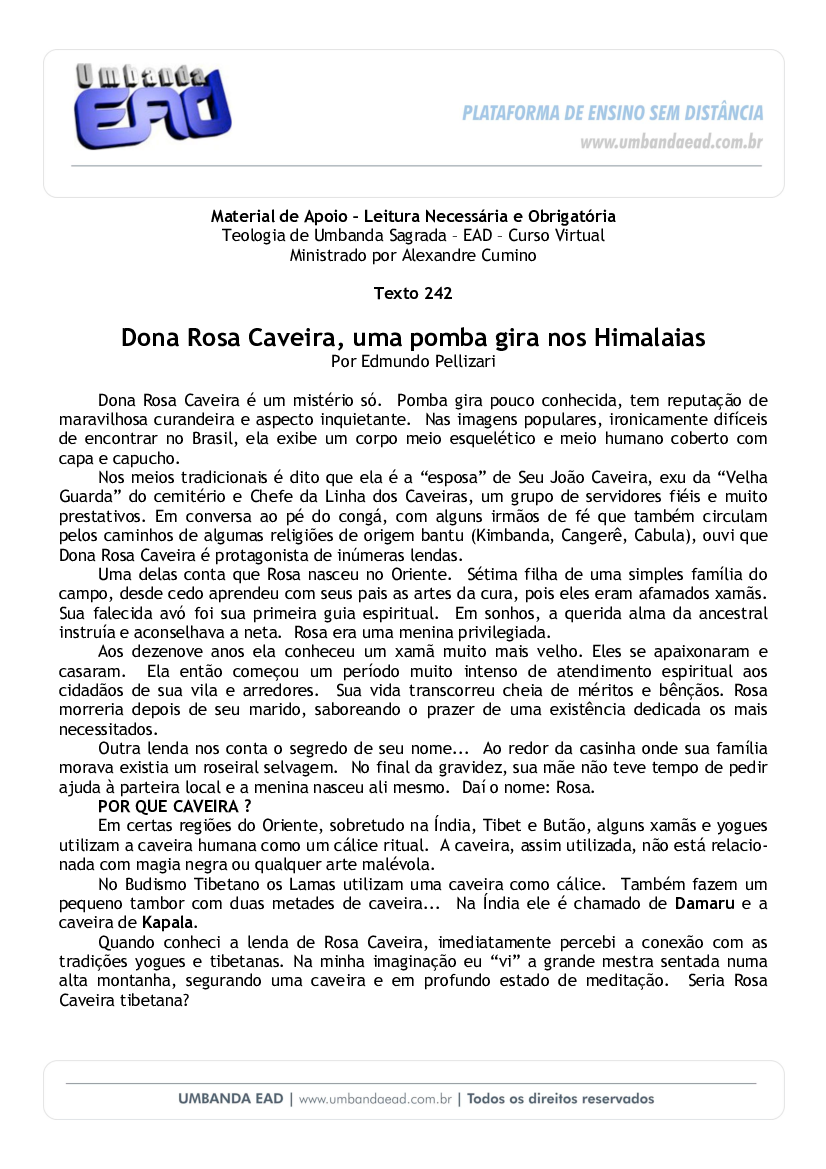 Pomba Gira Rosa Caveira, PDF