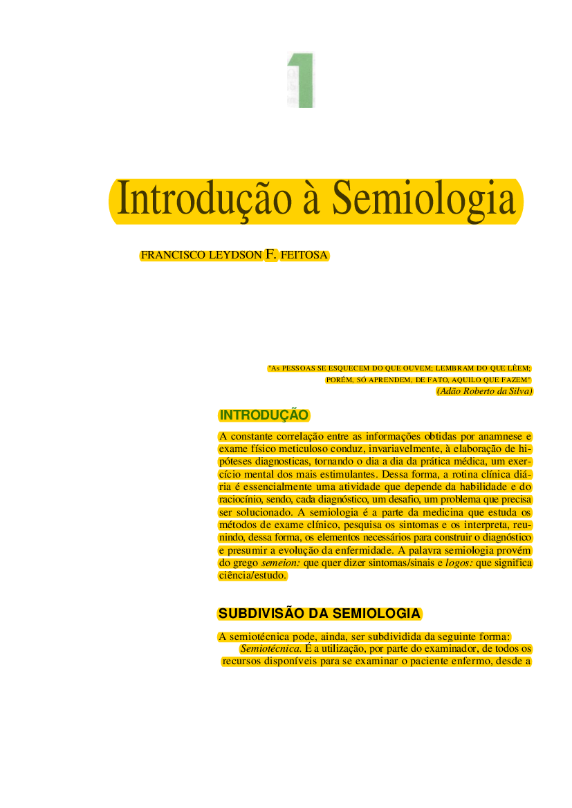 Semiologia Veterinária - A Arte do Diagnóstico- 1 introdução à