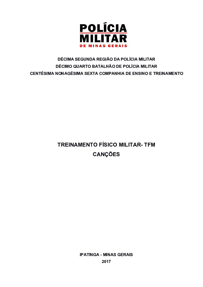 Cançeõs de TFM 74424002 Cancao, PDF, Infantaria