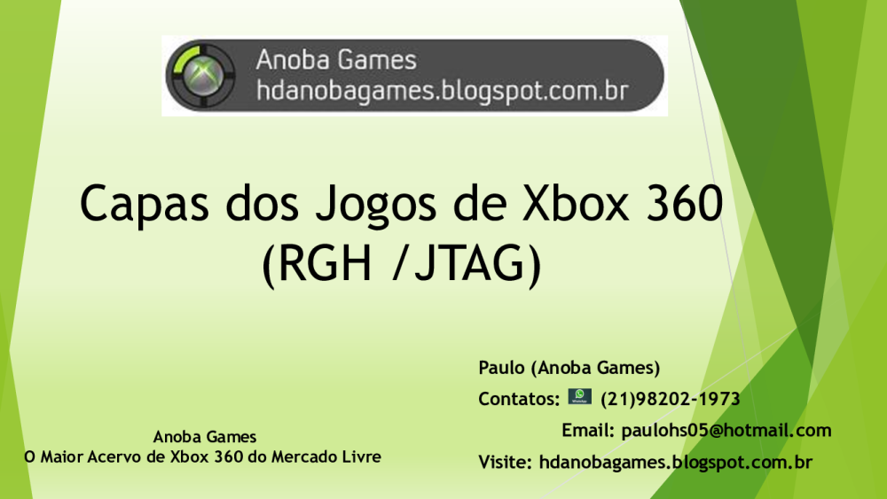 Lista Jogos Xbox 360 - Anoba Games