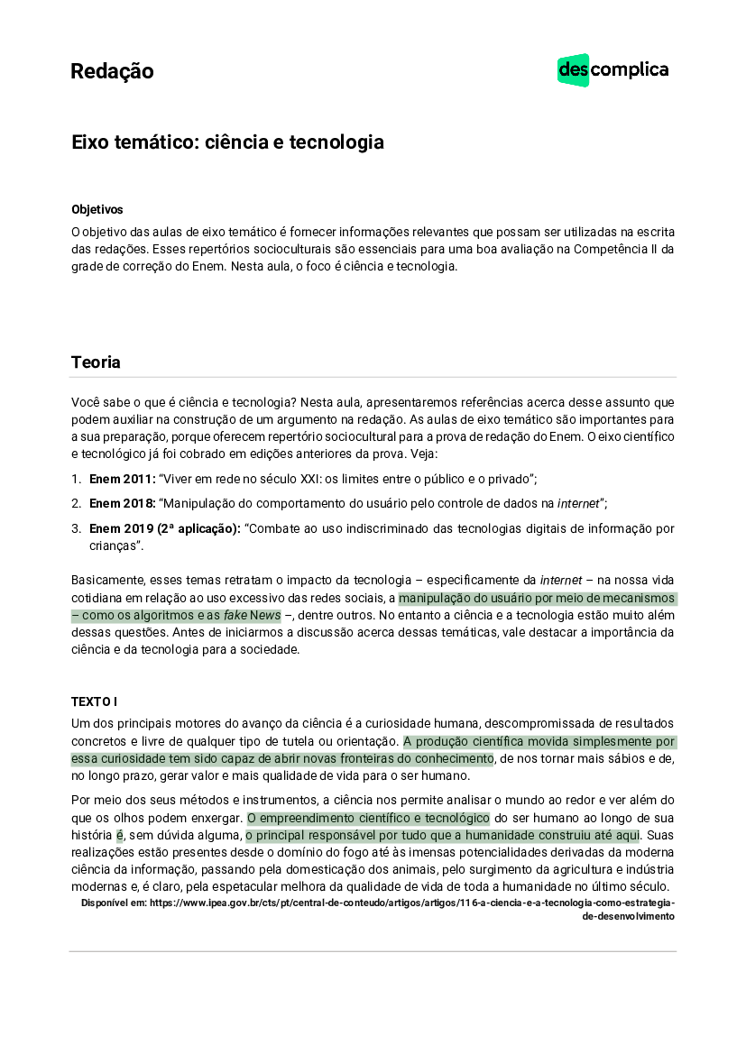 Redação - Eixo temático Ciência e tec_210608_190713 - Baixar pdf de