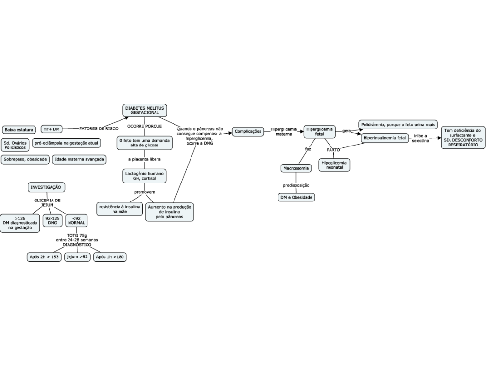 1 MAPA MENTAL DIABETES GESTACIONAL - Baixar pdf de 