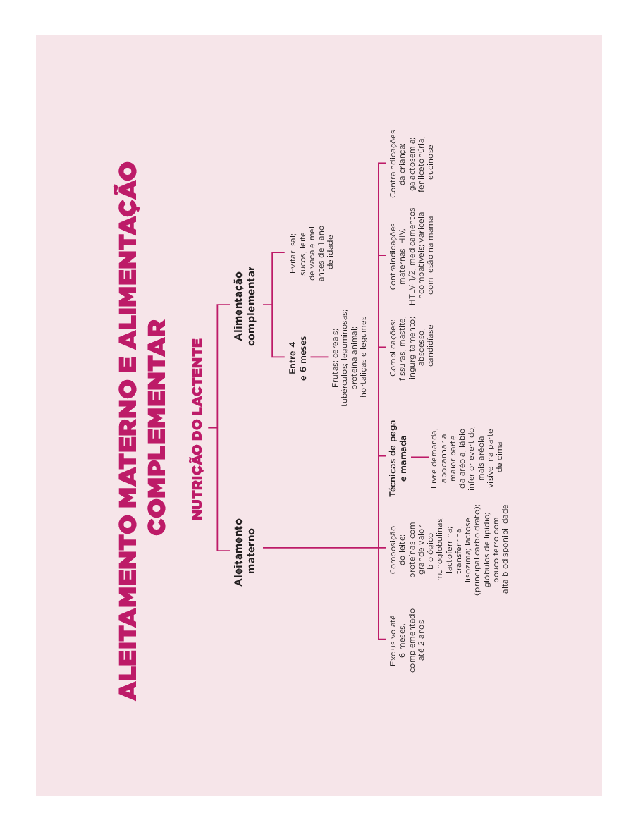 Mapa Mental - Aleitamento materno e introdução dos alimentos complementares  - Baixar pdf de 