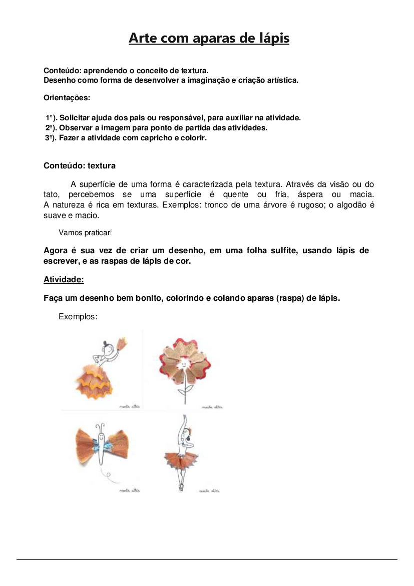 desenhando com aparas de lápis