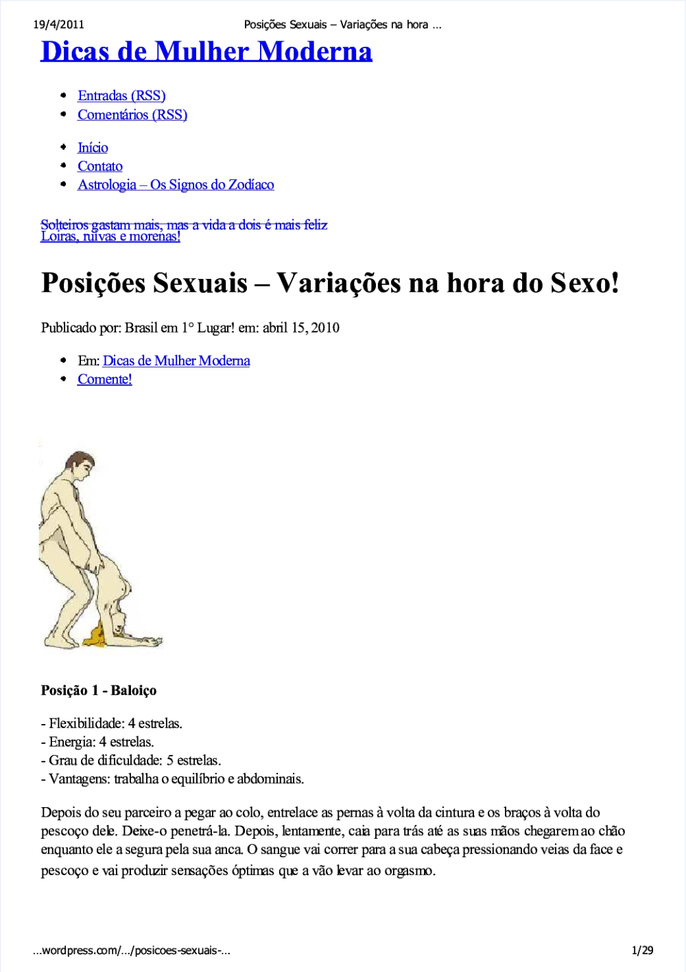 Posições sexuais, variações - Baixar pdf de Doceru.com