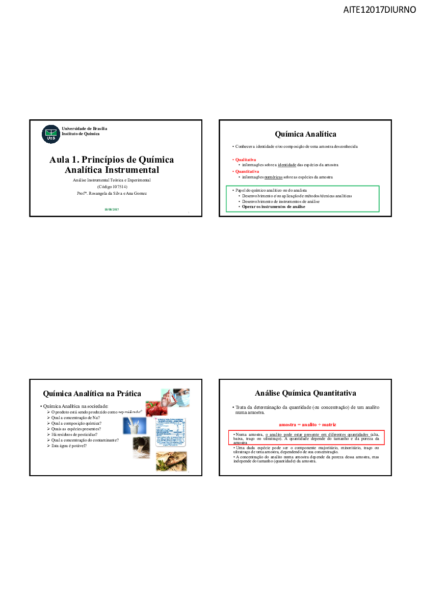 QUI 154/150 – Química Analítica V Análise Instrumental - ppt carregar