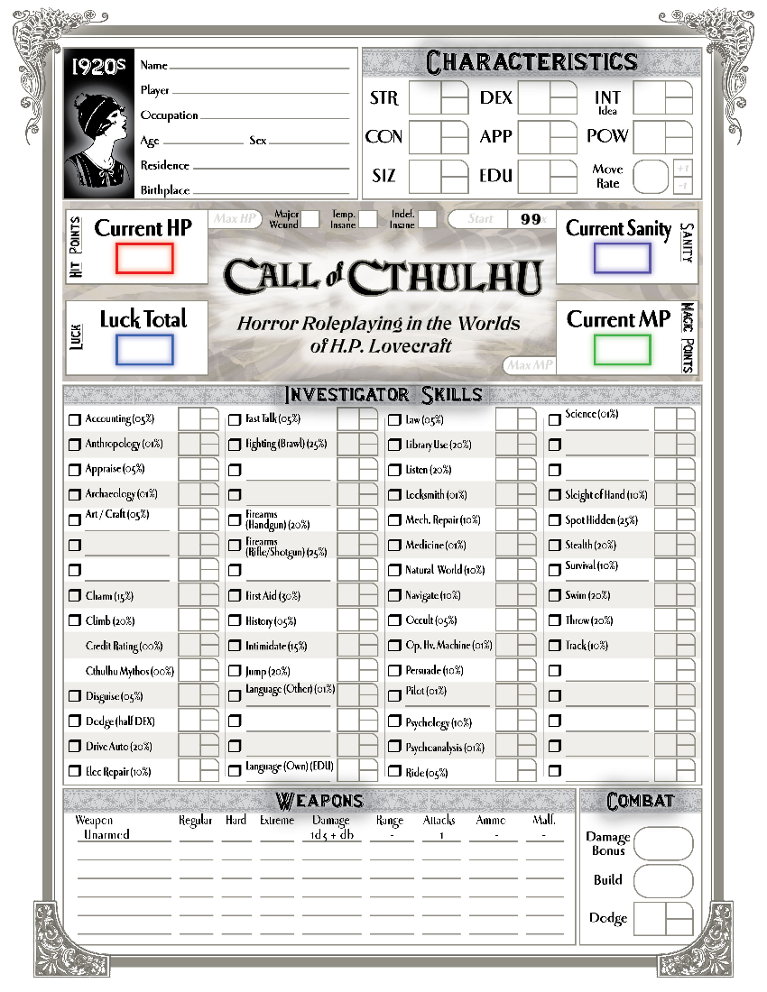 Ктулху лист персонажа. Зов Ктулху лист персонажа. Call of Cthulhu 7 лист персонажа. НРИ Ктулху лист персонажа. Call of Cthulhu character Sheet на русском.
