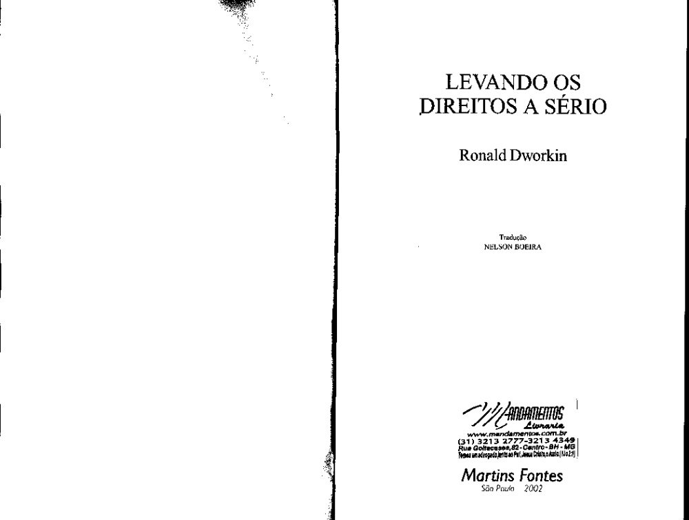 Levando os Direitos a Sério - Ronald Dworking - Baixar pdf de Doceru.com