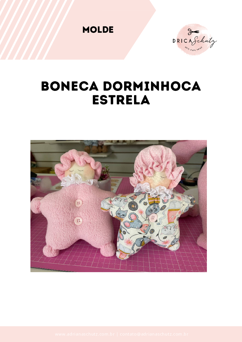 Molde Boneca Dorminhoca Estrela - Drica Schutz - Baixar pdf de Doceru.com