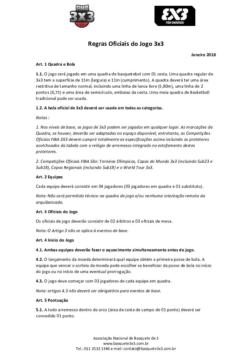Regras Oficiais do Basquete 3x3 by olimpiadasdcta - Issuu