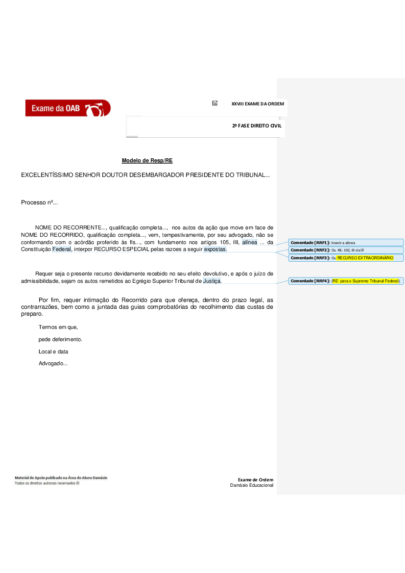 Total 52+ Imagem Modelo De Recurso Ordinário Constitucional - Br ...