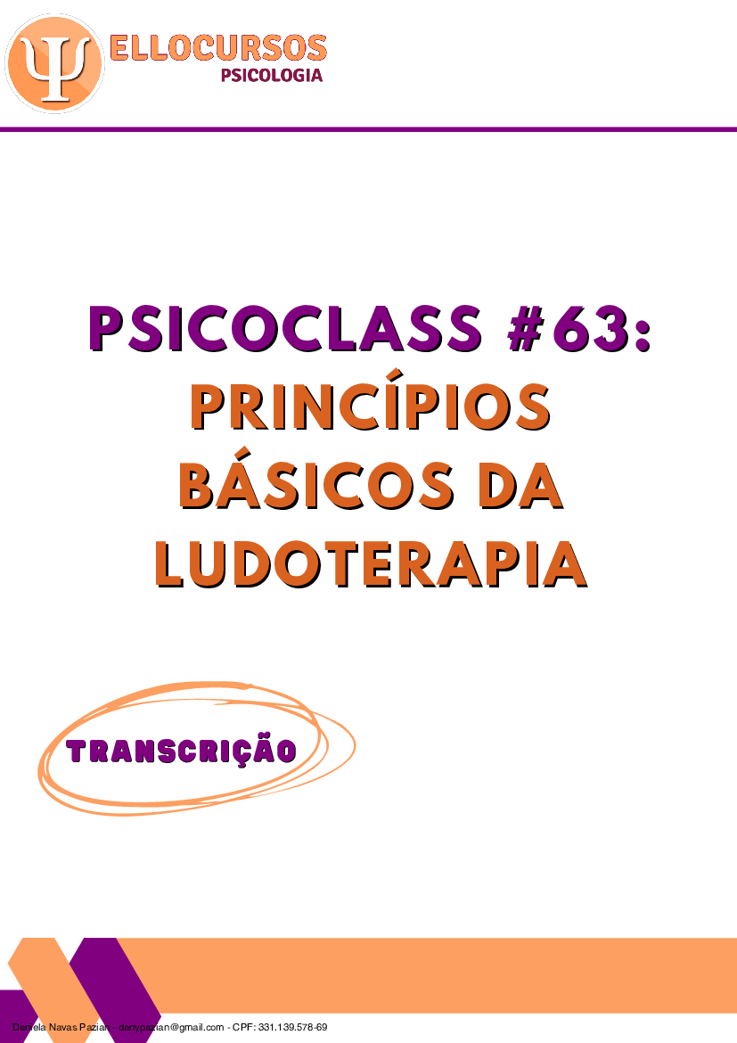 Ludoterapia - ElloCursos Psicologia