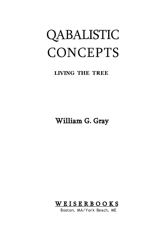 Living the Tree Qabalistic Concepts 