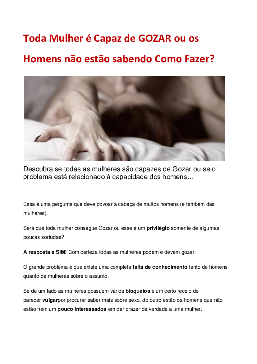 Toda Mulher é Capaz de GOZAR ou os Homens não estão sabendo Como Fazer -  Baixar pdf de Doceru.com