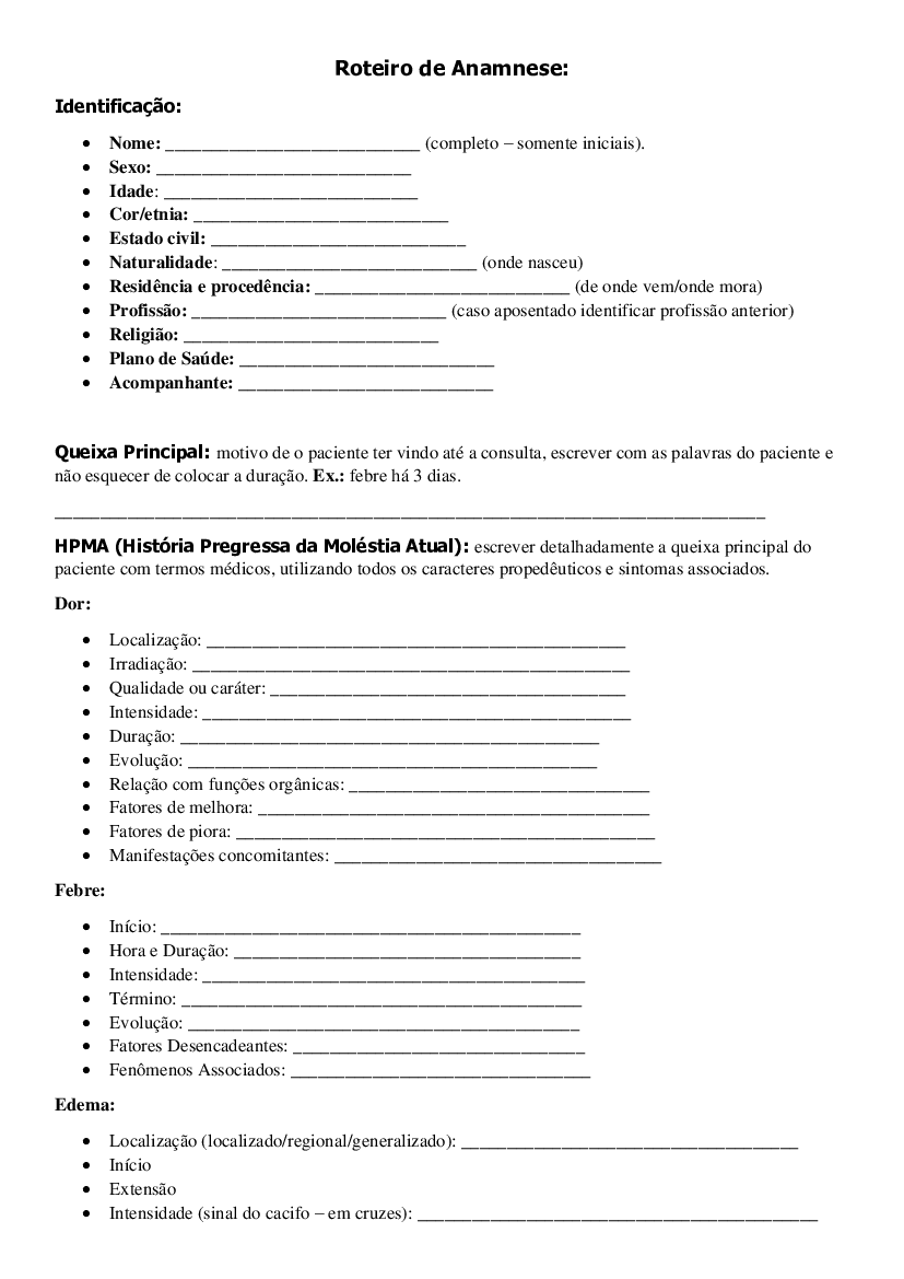 Semiologia 02 roteiro prático de anamnese e exame físico