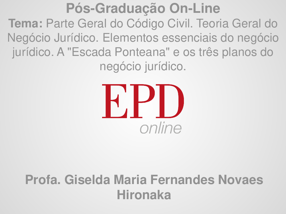 Negócio Jurídico escada pontiana_ghironaka - Baixar pdf de Doceru.com
