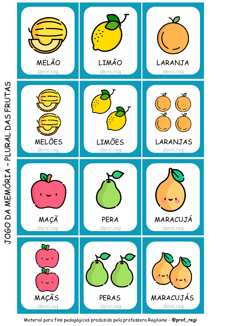 Jogo da Memória das Frutas – PDF – MultiEstímulos