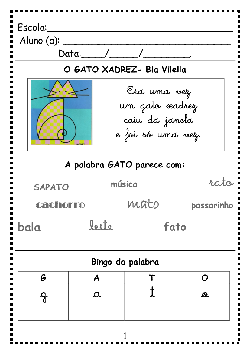 Sequência - Gato Xadrez, PDF, Gatos