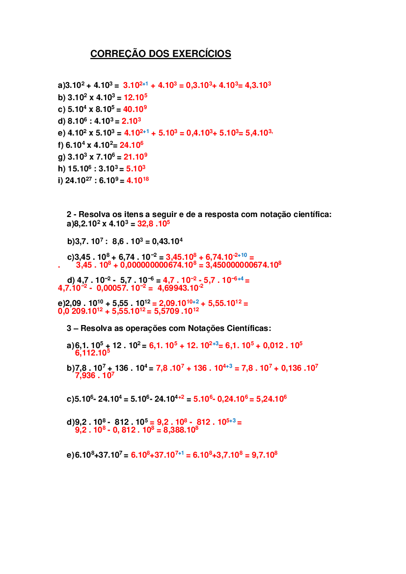 Exercício de Notação Científica [na sala de aula] da aula 3 - E8278 