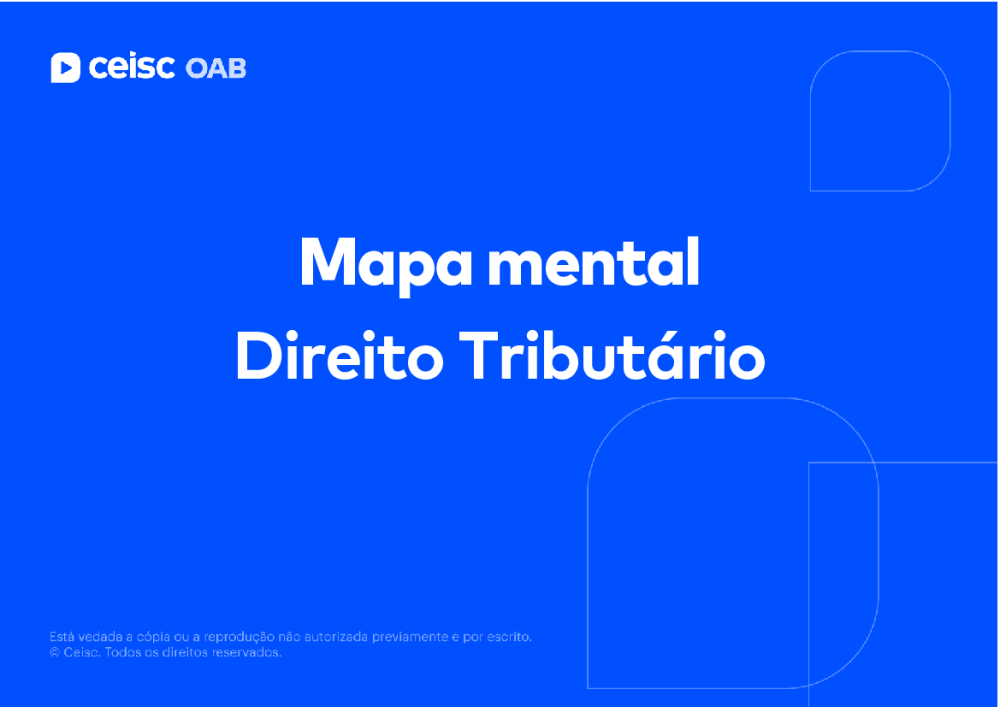 Mapa Mental - Direito Tributário - Baixar pdf de 