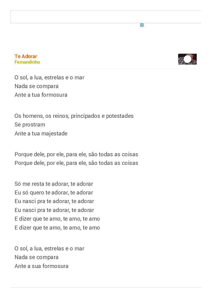 Eu Nasci para Te Adorar (LETRA)