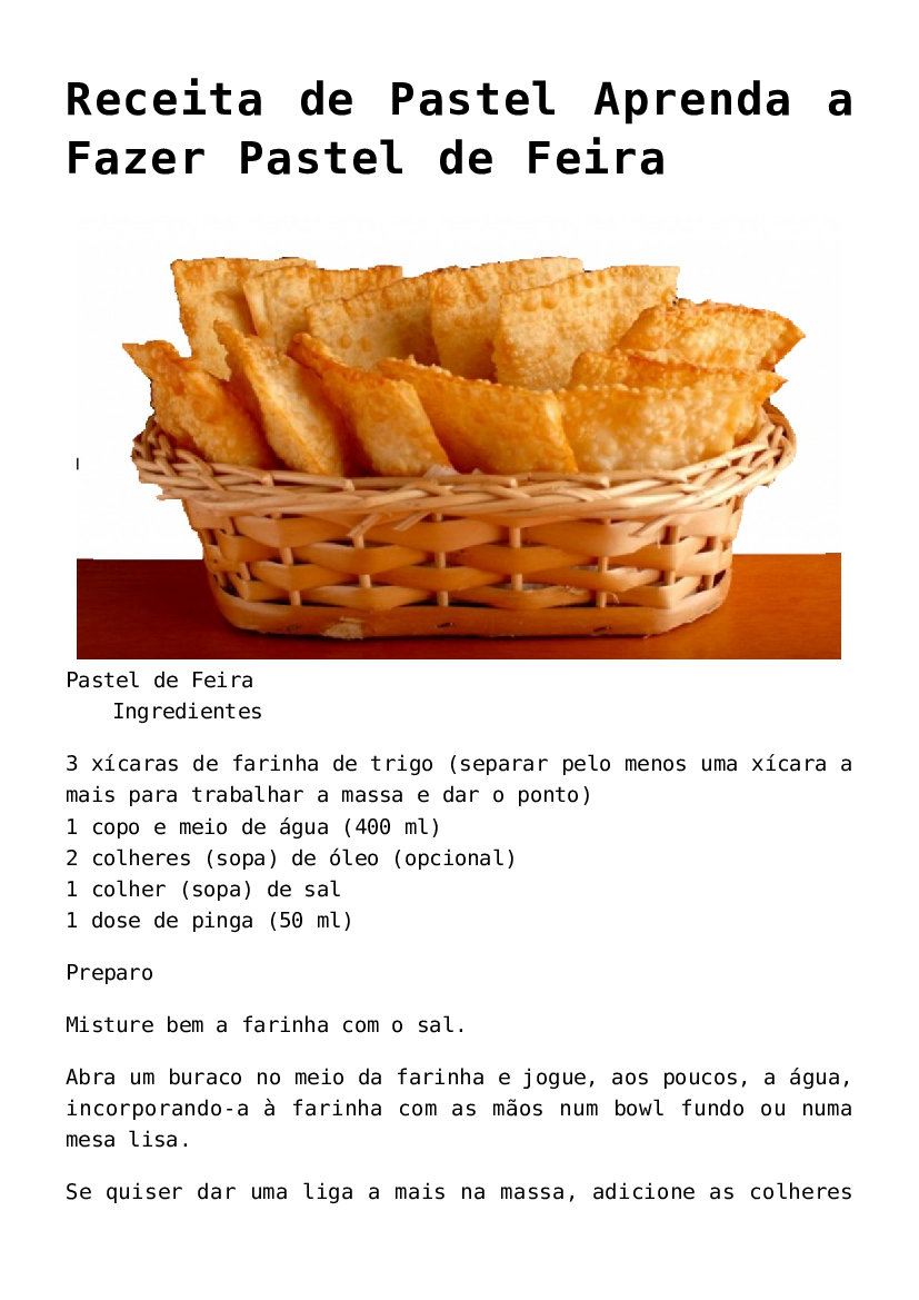 Pastel de feira 1 - Baixar pdf de 