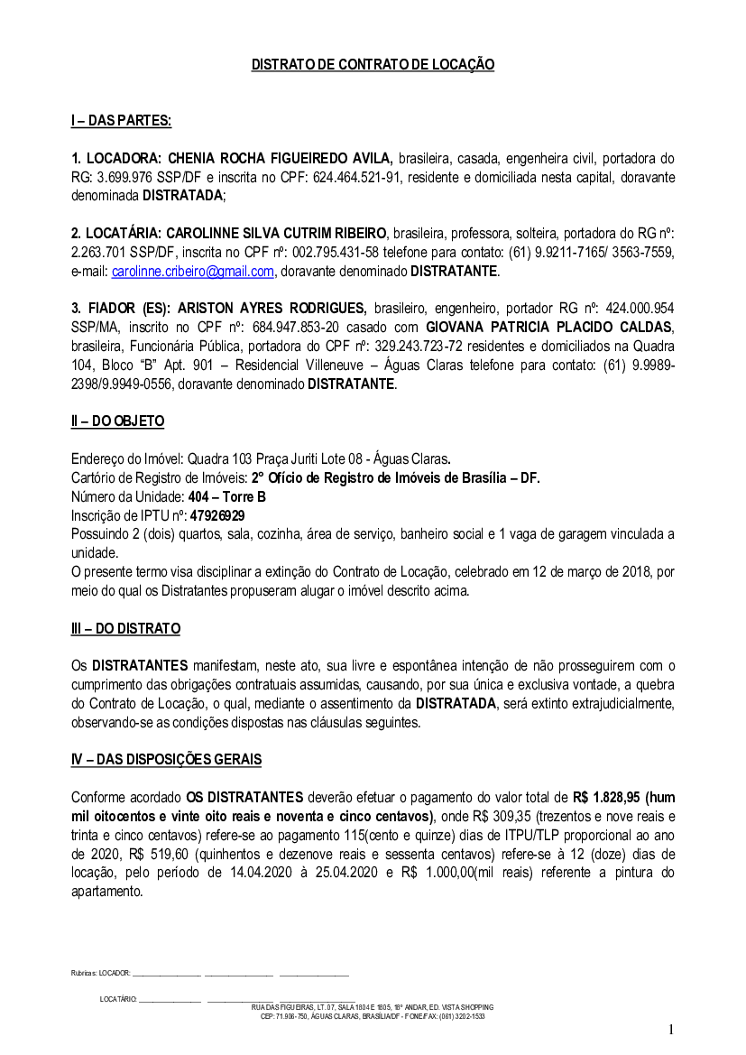 Total 56+ Imagem Modelo De Distrato De Contrato De Locação - Br ...