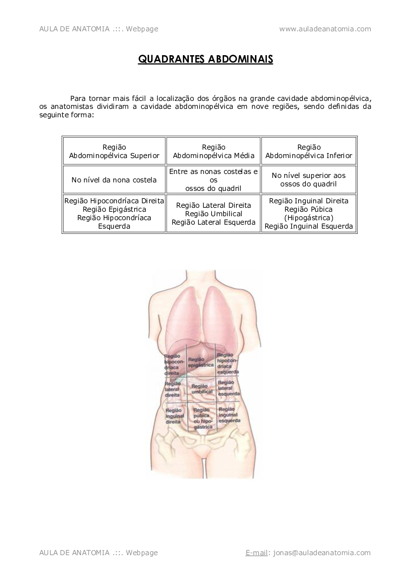 Quadrantes Abdominais