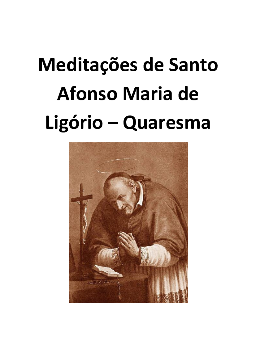 Meditações de Santo Afonso Maria de Ligório - Baixar pdf de 