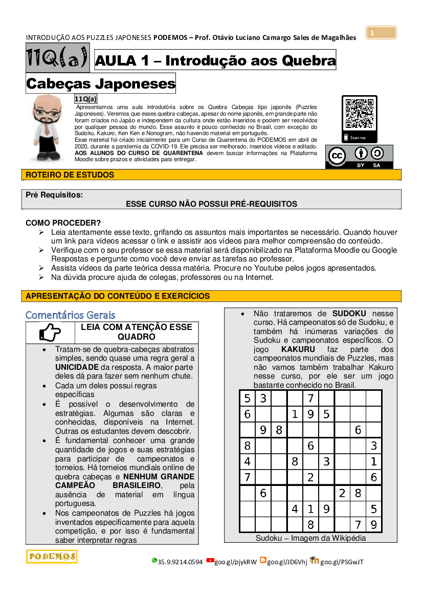 11 qa puzzles japoneses - aula 2