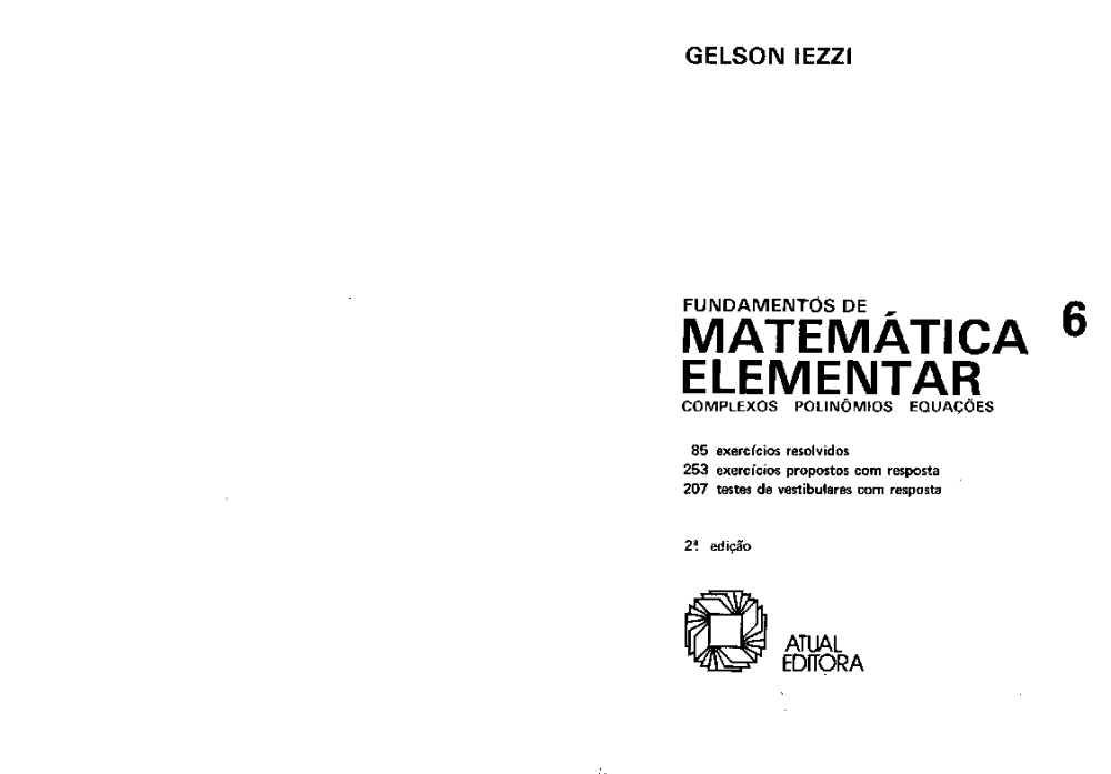 Fundamentos Da Matematica Elementar Vol 6 Pdf