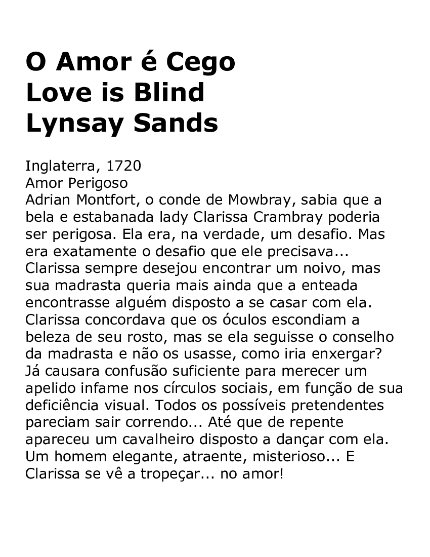 Love Is Blind by Lynsay Sands