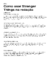 Como usar Stranger Things na redação