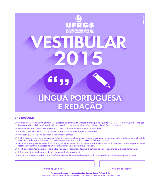 UFRGS 2015 - PORTUGUÊS, REDAÇÃO